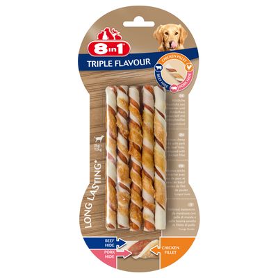 8In1 Triple Flavour Twists Kauwrollen 70 G 10 Stuks 8in1 kopen in de aanbieding 8In1 Triple Flavour Twists Kauwrollen 70 G 10 Stuks 8in1 kopen in de aanbieding