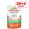 20 + 4 gratis! 24 x 55 g Almo Nature HFC Buste - Natural: 3 varianti Pollo