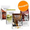 Set prova misto! Wolf of Wilderness Adult Crocchette per cani - 3 x 1 kg: Ruby Midnight Manzo & Coniglio, Crimson Sunset Agnello & Capra, Scarlet Sunrise Salmone & Tonno