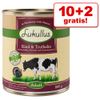 10 + 2 gratis! 12 x 800 g Lukullus - Adult Coniglio & Selvaggina