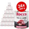 Rocco Classic Trio di Carne 24 x 800 g Alimento umido per cani - Manzo, Pollo & Vitello