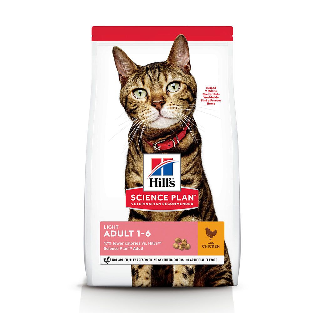 Hill's Adult Light com frango ração para gatos - 7 kg