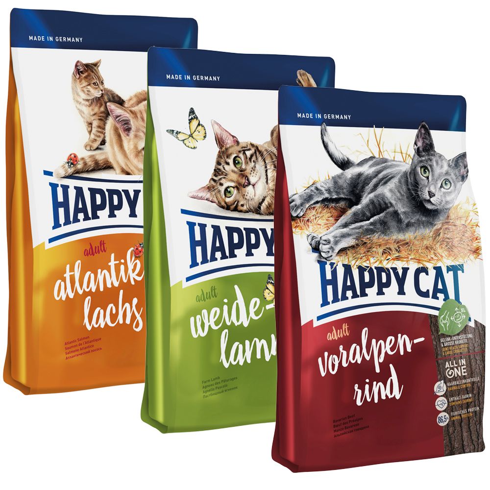 Sparpaket 2 x 1,4 kg Happy Cat Trockenfutter - Adult Large Breed