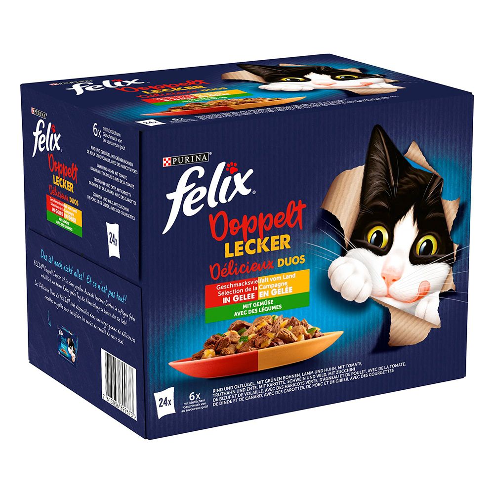 48 x 85g "So gut wie es aussieht" doppelt lecker Fleisch Felix Katzenfutter nass