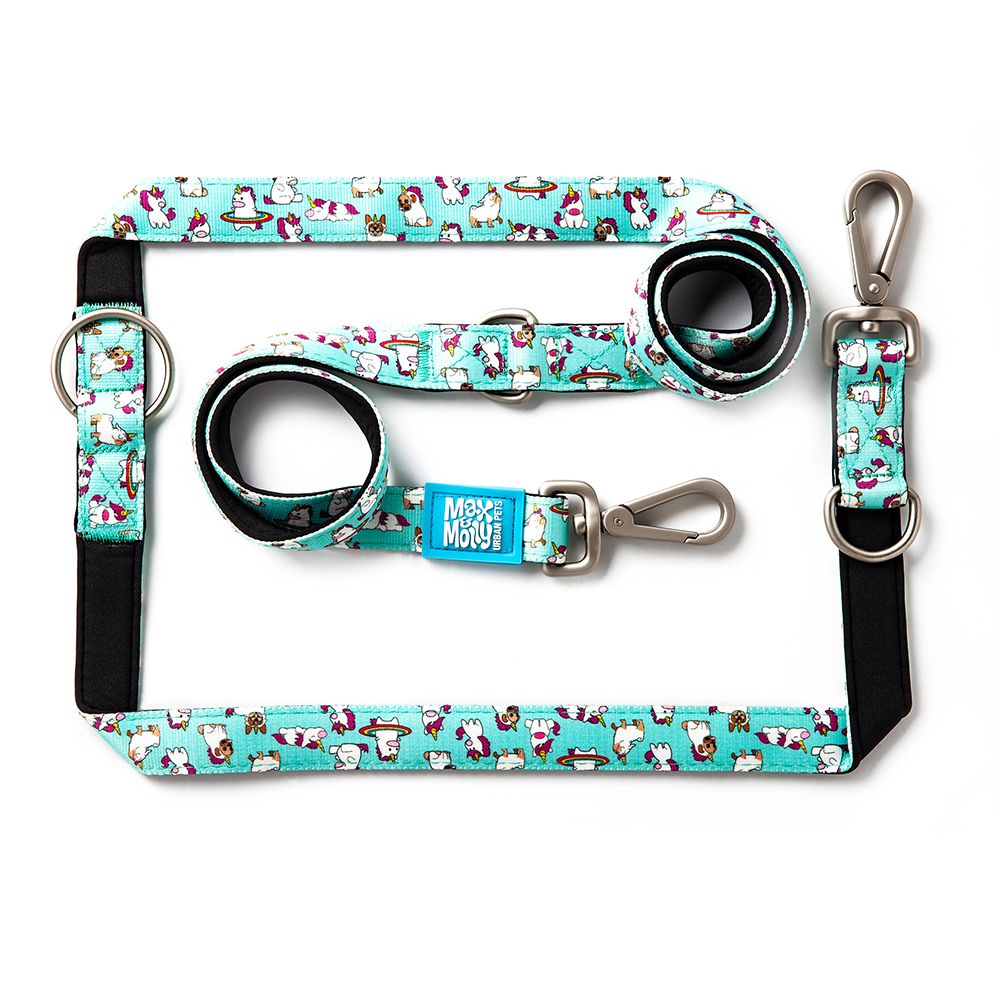 Coleira ajustável Max & Molly Unicorn para cães - M: 200 x 2 cm (C x L)