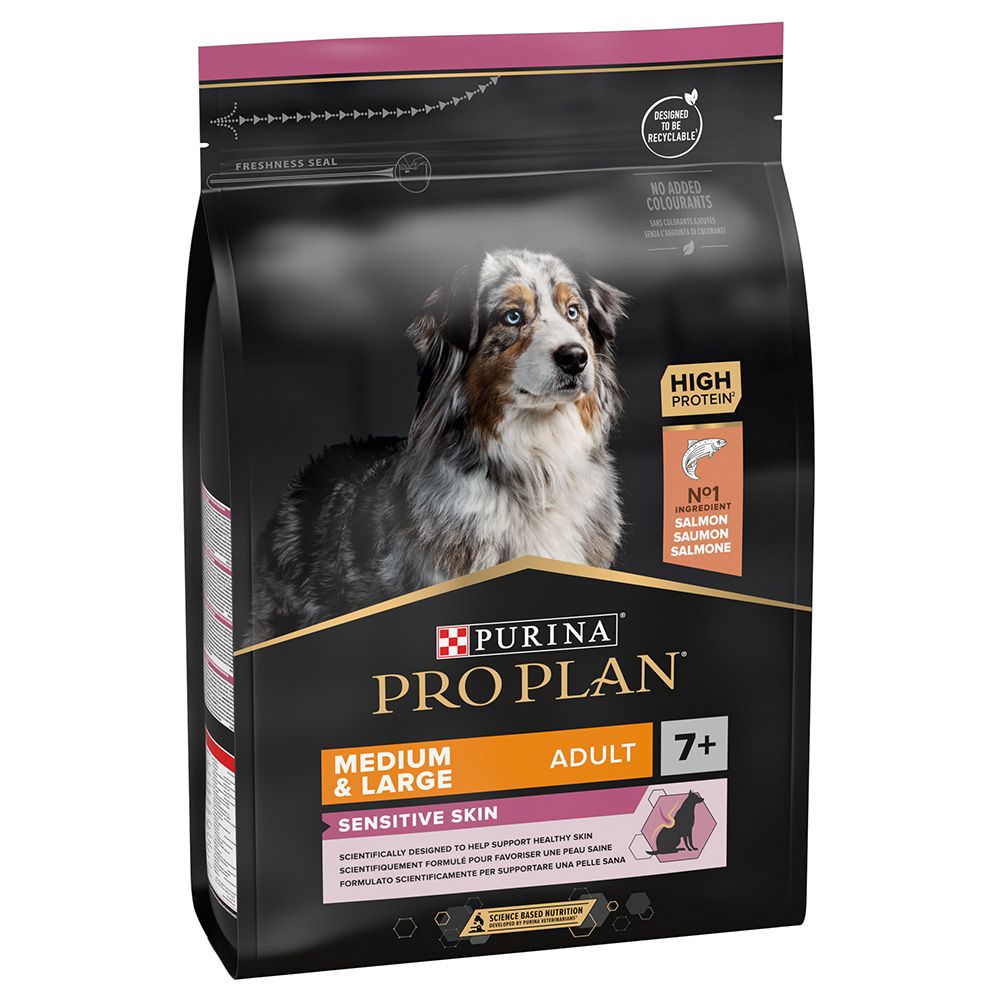 2x 3kg PRO PLAN Medium & Large Adult 7+ Sensitive Skin PURINA Hundefutter trocken
