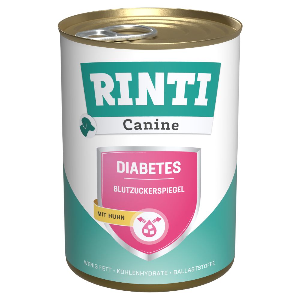 RINTI Canine Diabetes mit Huhn 400 g.- 12 x 400 g