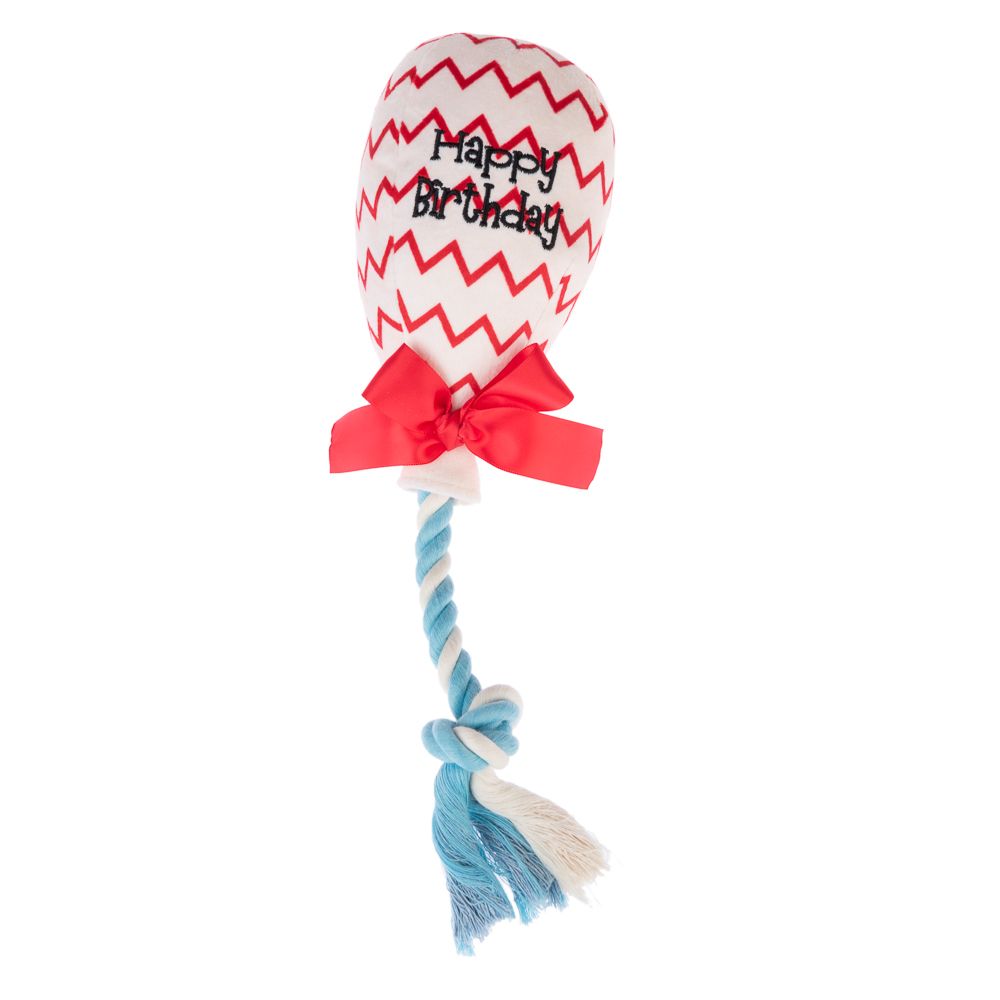 TIAKI Hundespielzeug Geburtstagsballon.- L 30 x Ø 9 cm