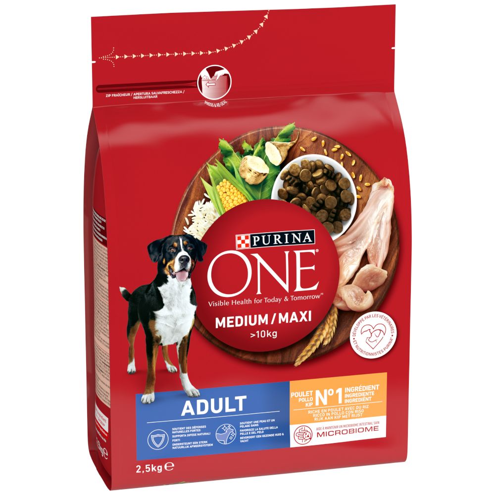 PURINA ONE Medium/Maxi Adult Huhn.- 2 x 12 kg