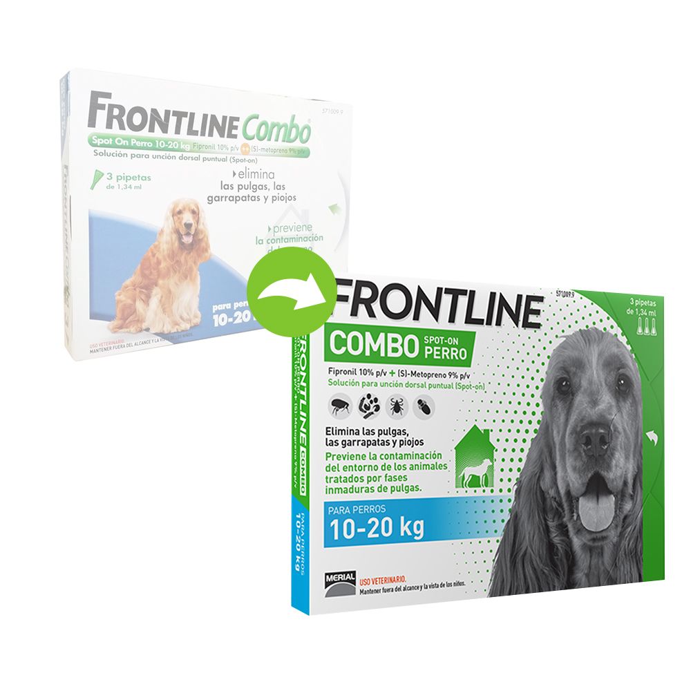 Image of Frontline® Combo spot-on para perros 10-20 kg - 3 pipetas 03661103006367