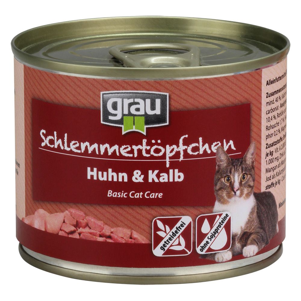 Grau Gourmet spannmålsfritt 6 x 200 g – Kyckling & kalkonhjärta