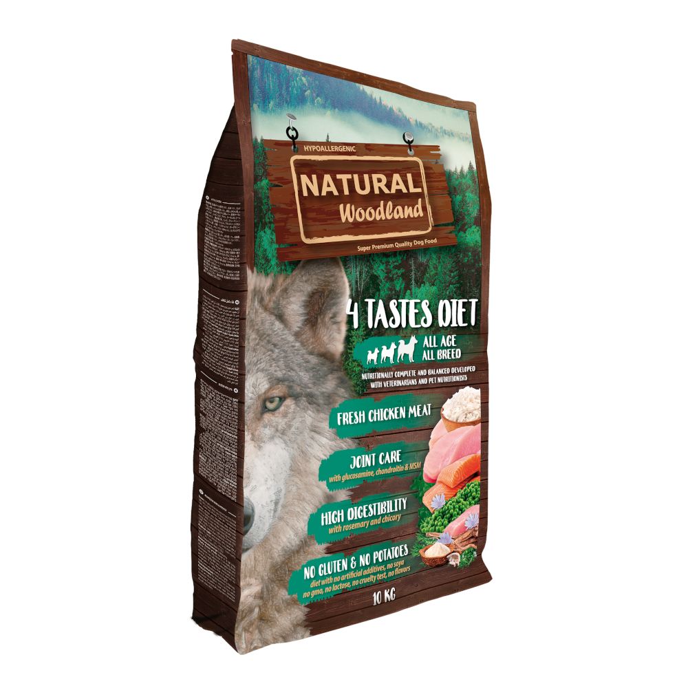 10kg Natural Woodland 4 Tastes Hundefutter trocken