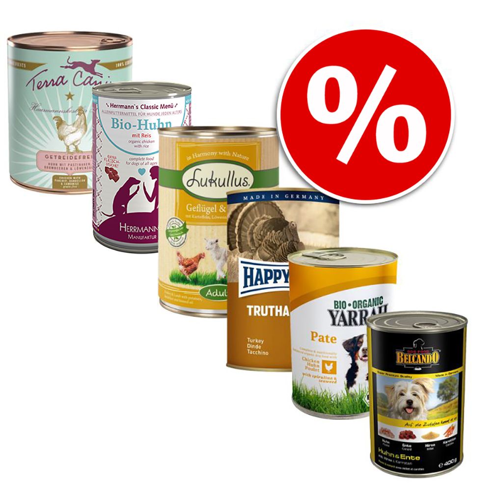 Premium Nassfutter Probierpaket 6 x 400 g - Premium Mixpaket, ��Gefl�gel��