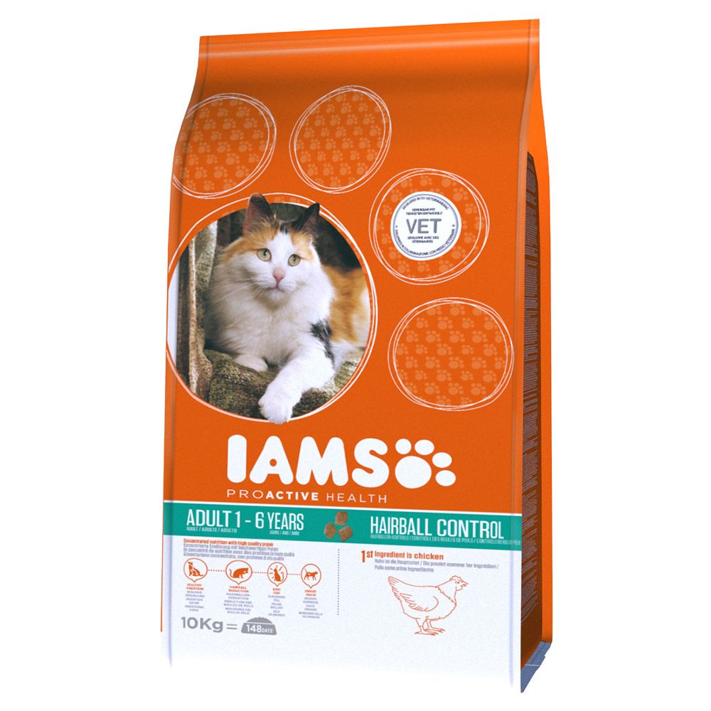 IAMS Pro Active Health Adult Hairball Control - Sparpaket: 2 x 2,55 kg IAMS Pro Active Health Adult Hairball Control - Sparpaket: 2 x 2,55 kg