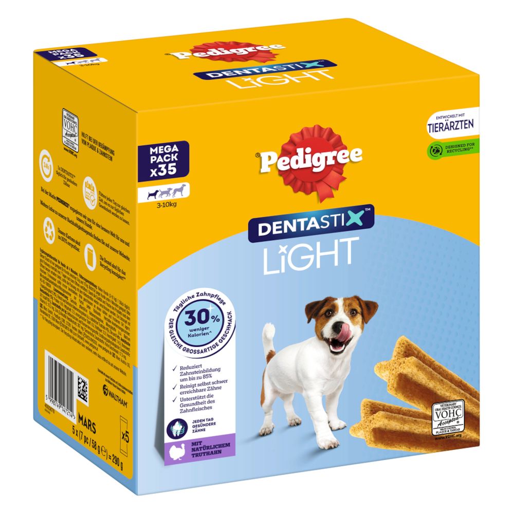 2x 35 Stück Dentastix Light: Zahnpflege Snack für kleine Hunde (3 - 10 kg) Pedigree Hundesnacks