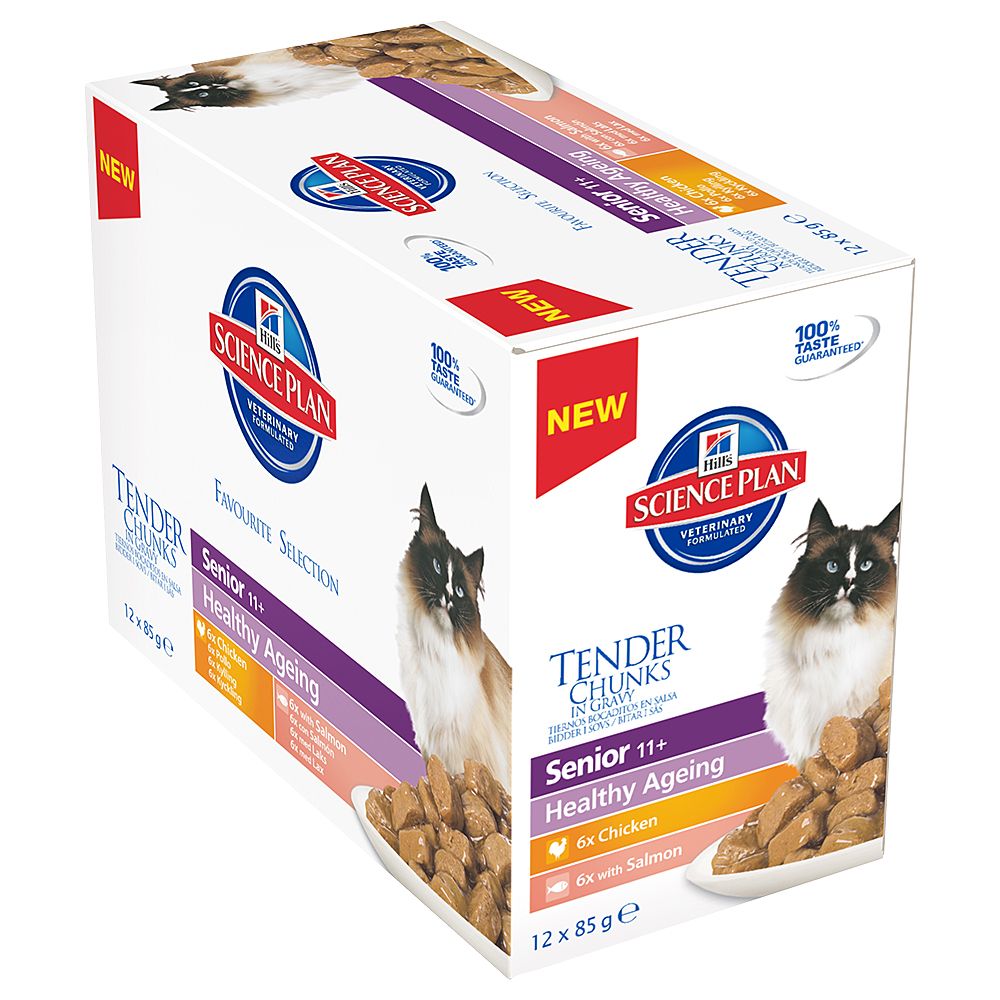 Hill�s Science Plan Senior 11+ Healthy Aging - 24 x 85 g (Huhn & Lachs)