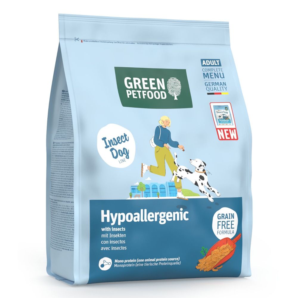 900g Green Petfood Hypoallergenic mit Insekten Hundefutter trocken