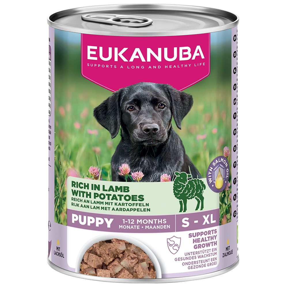 Eukanuba Puppy Reich an Lamm mit Kartoffeln.- 6 x 400 g