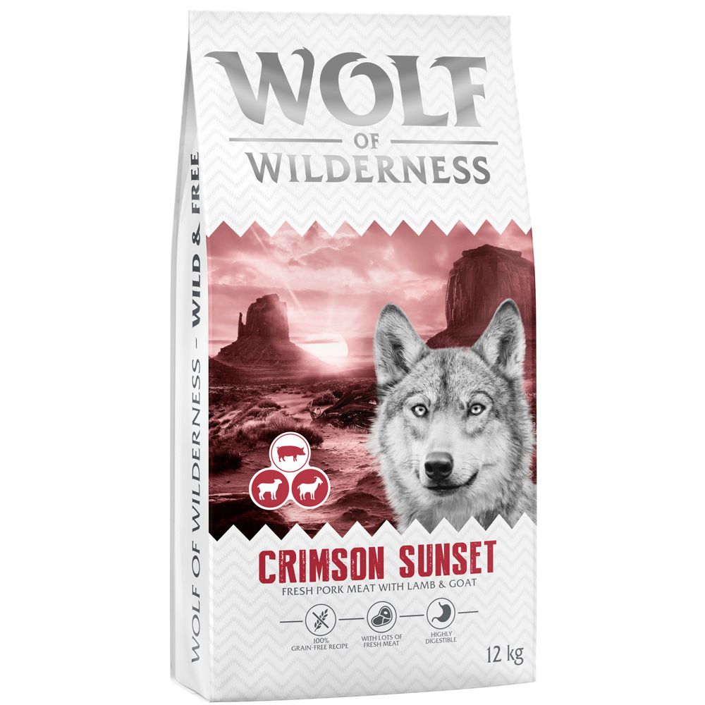 Wolf of Wilderness "Crimson Sunset" - Lamm & Ziege.- Neue Rezeptur: 4 x 1 kg