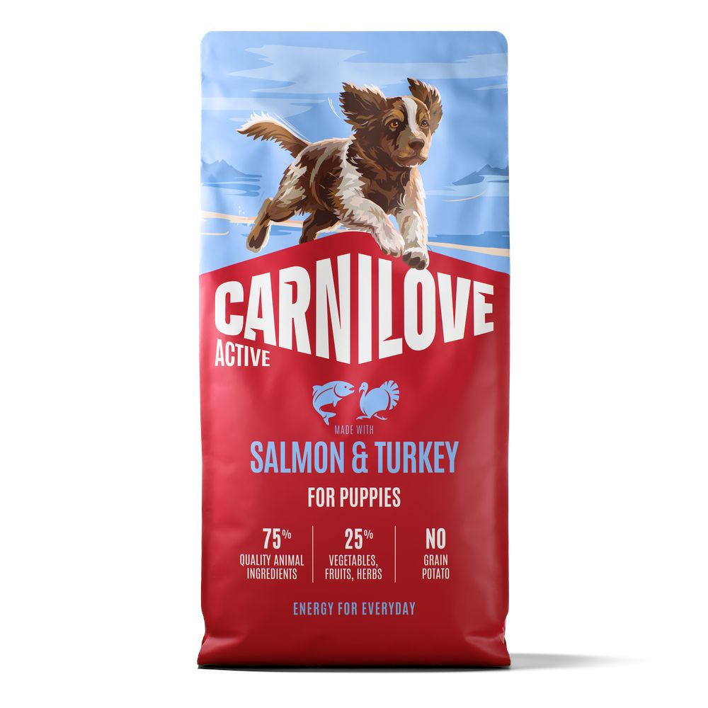12kg Carnilove Active Puppies Lachs & Pute Hundetrockenfutter