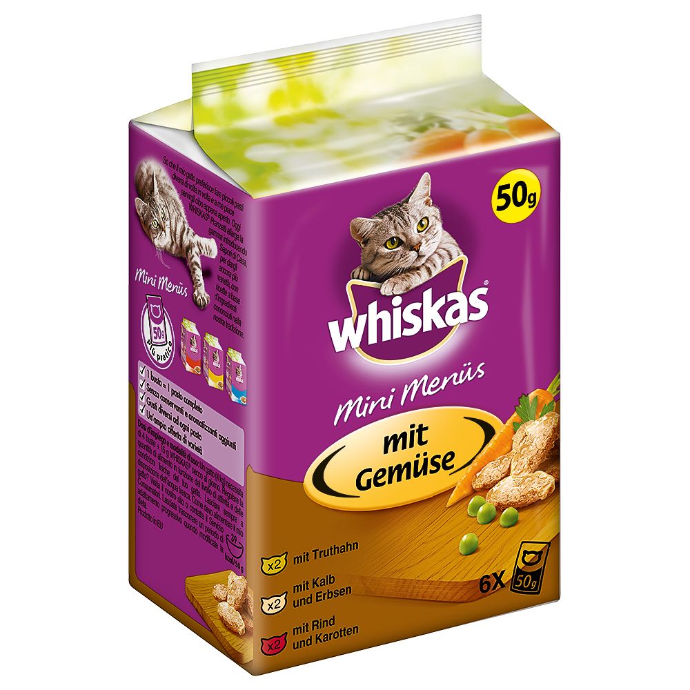 Whiskas Fresh Menu 6 x 50 g – Hvitfisk, tunfisk, laks i saus