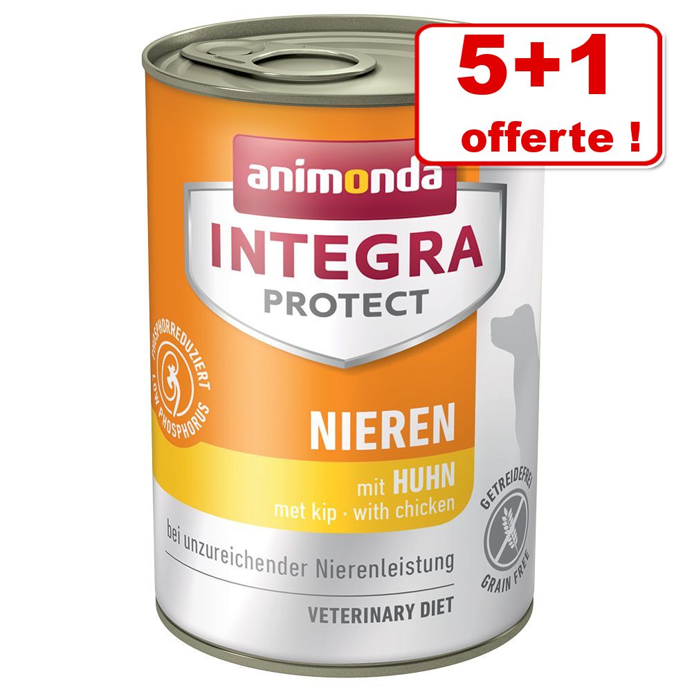 6x400g Protect Insuffisance rénale, poulet Integra Animonda nourriture humide pour chien