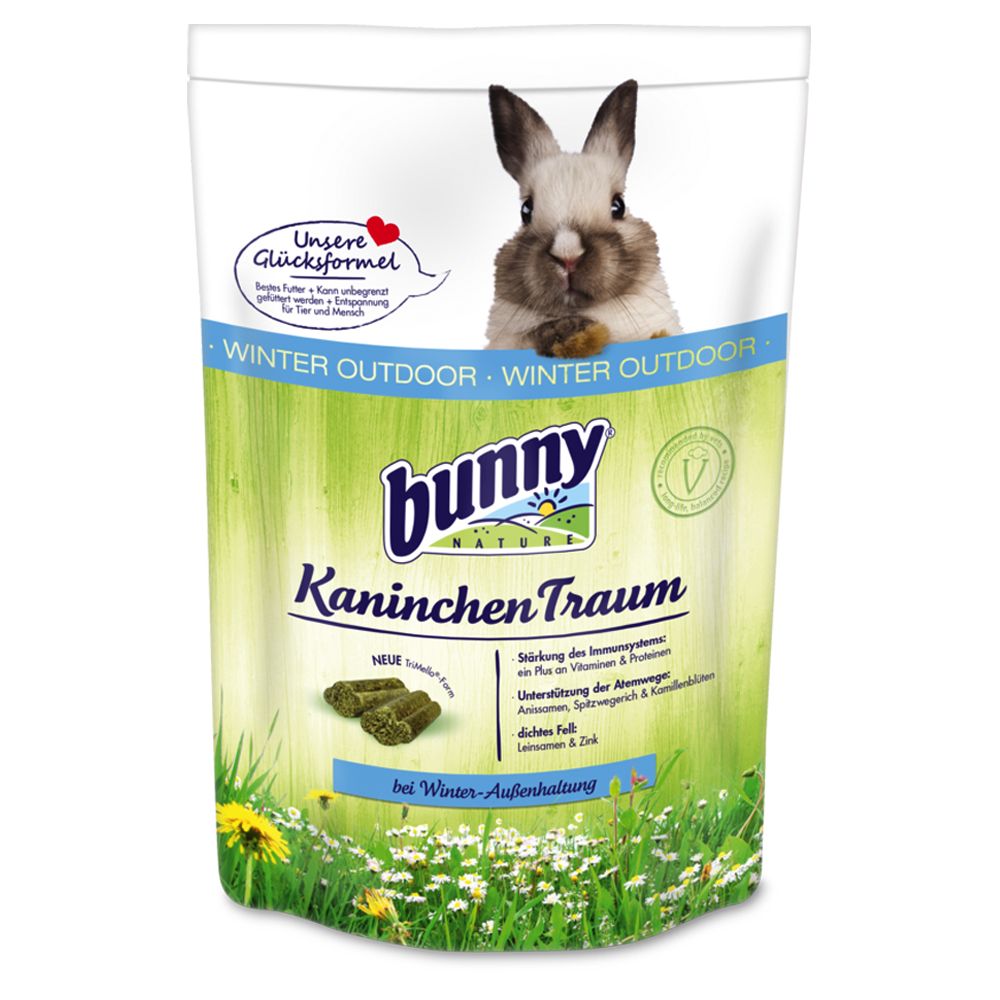 Image of Comida Bunny Kaninchen Traum WINTER OUTDOOR para conejos - 2 x 4 kg - Pack Ahorro 04018761201174