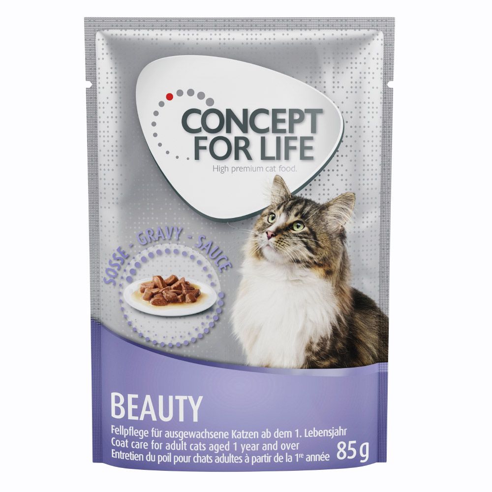 Concept for Life Maine Coon Adult - Hrană umedă: 12 x 85 g Beauty în sos