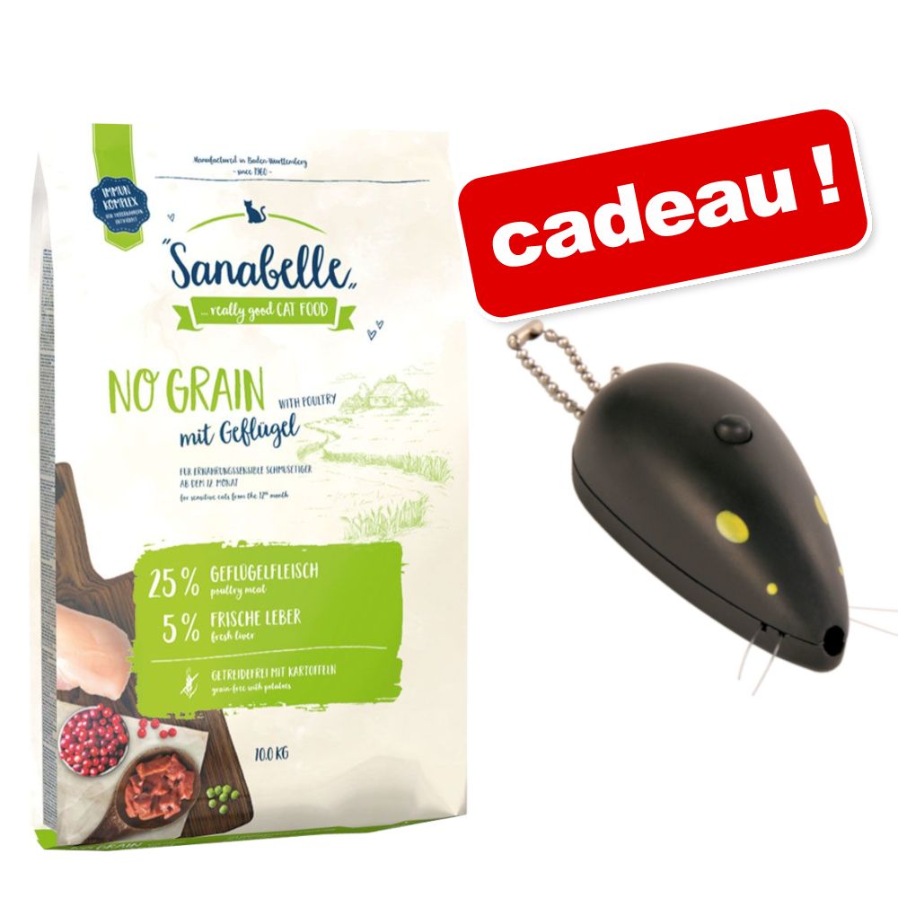 10kg Sensitive, volaille Sanabelle Croquettes pour chat + 12x20g Dental Snack Sanabelle friandises pour chat