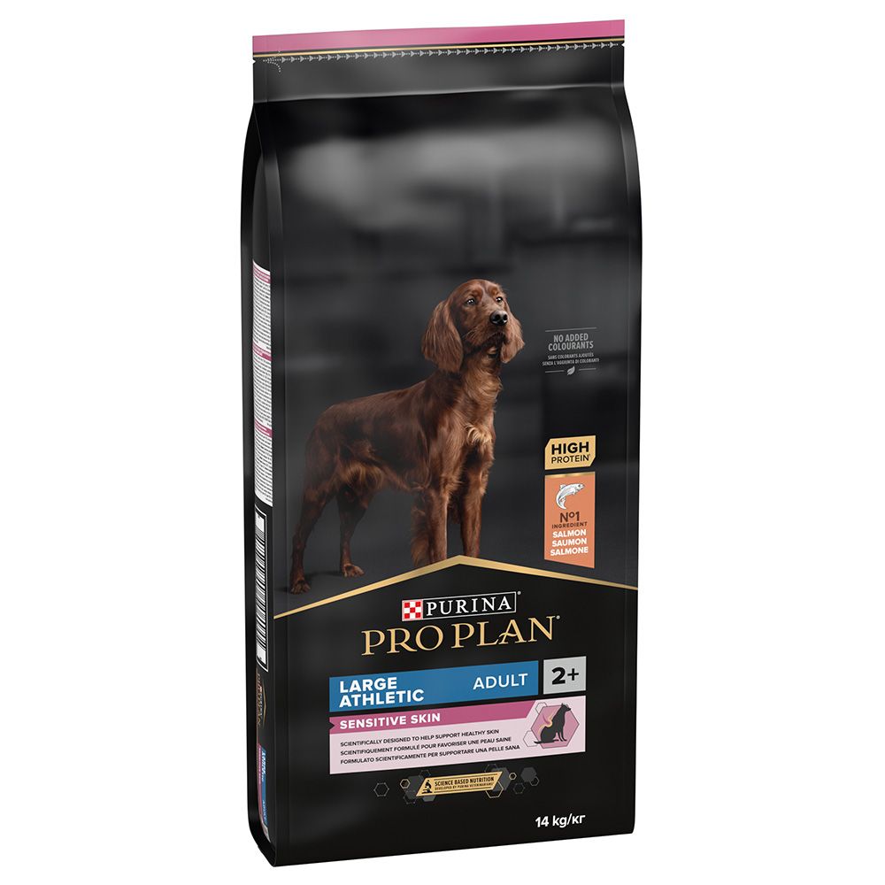 14kg Large Athletic Adult Sensitive Skin Lachs PRO PLAN Trockenfutter für Hunde
