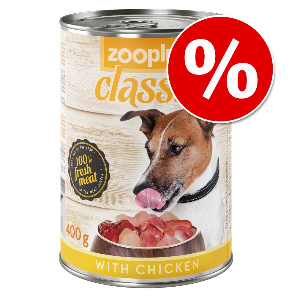 Probierpaket: zooplus Classic 6 x 400 g - Wild & Rind
