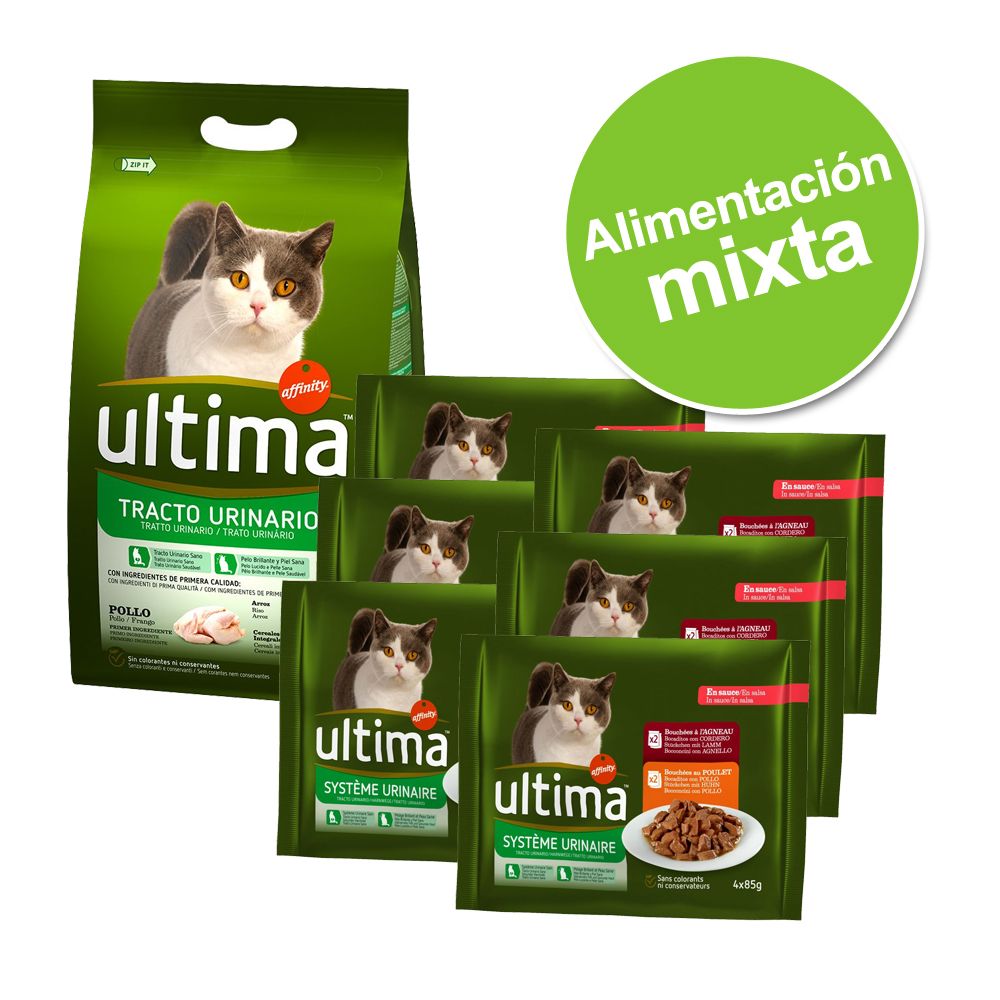 Image of Ultima Tracto Urinario 7,5 kg pienso + 24 x 85 g bolsitas para gatos - Lote mixto - 1 lote 08410650230160