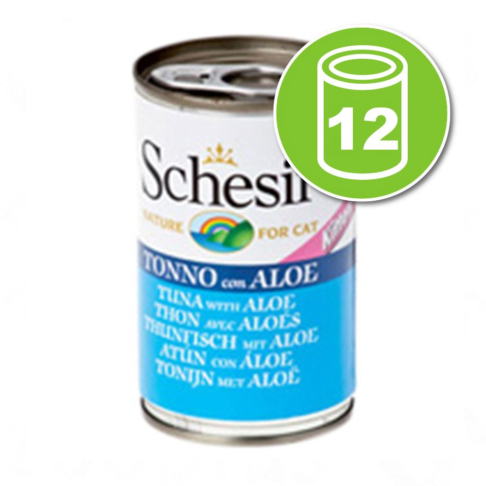 Lot Schesir Kitten en gelée 12 x 140 g pour chaton - thon, aloe vera