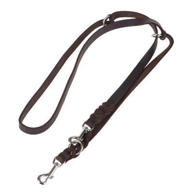 - Heim Doppelleine aus Leder mit eingeflochtenem Karabiner Heim Doppelleine aus Leder mit eingeflochtenem Karabiner