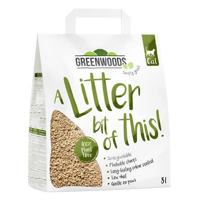 - Greenwoods klumpende Katzenstreu aus Pflanzenfasern Greenwoods klumpende Katzenstreu aus Pflanzenfasern