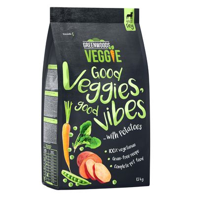 Image of Greenwoods Veggie Probierpaket - 3-er Set: Trockenfutter, Nassfutter, Snack