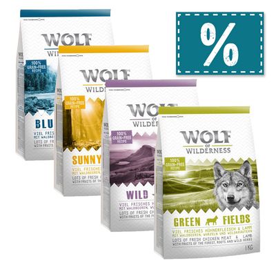 - Wolf of Wilderness Adult - gemischtes Probierpaket Wolf of Wilderness Adult - gemischtes Probierpaket