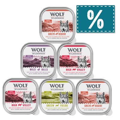- Mix-Paket Wolf of Wilderness Adult - 6 x 300 g Schale Mix-Paket Wolf of Wilderness Adult - 6 x 300 g Schale