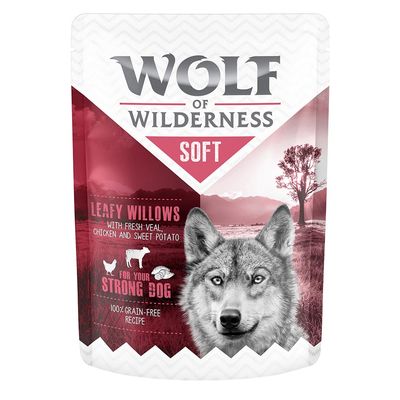 - Wolf of Wilderness Adult Pouch "Leafy Willows" - Kip met Kalf Wolf of Wilderness Adult Pouch "Leafy Willows" - Kip met Kalf