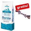12 kg Monge Superpremium + Corda gioco gratis! - All Breeds Adult Anatra, Riso e Patate