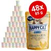Happy Cat Buste Mix 48 x 85 g - Meat in Sauce 3 gusti: Agnello + 2 gusti Pollo