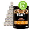 Crave Cat Buste 24 x 85 g - Paté con Pollo & Tacchino
