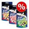 Set prova misto! Felix Crispies 3 x 45 g - Manzo, Salmone, Carne & Verdure