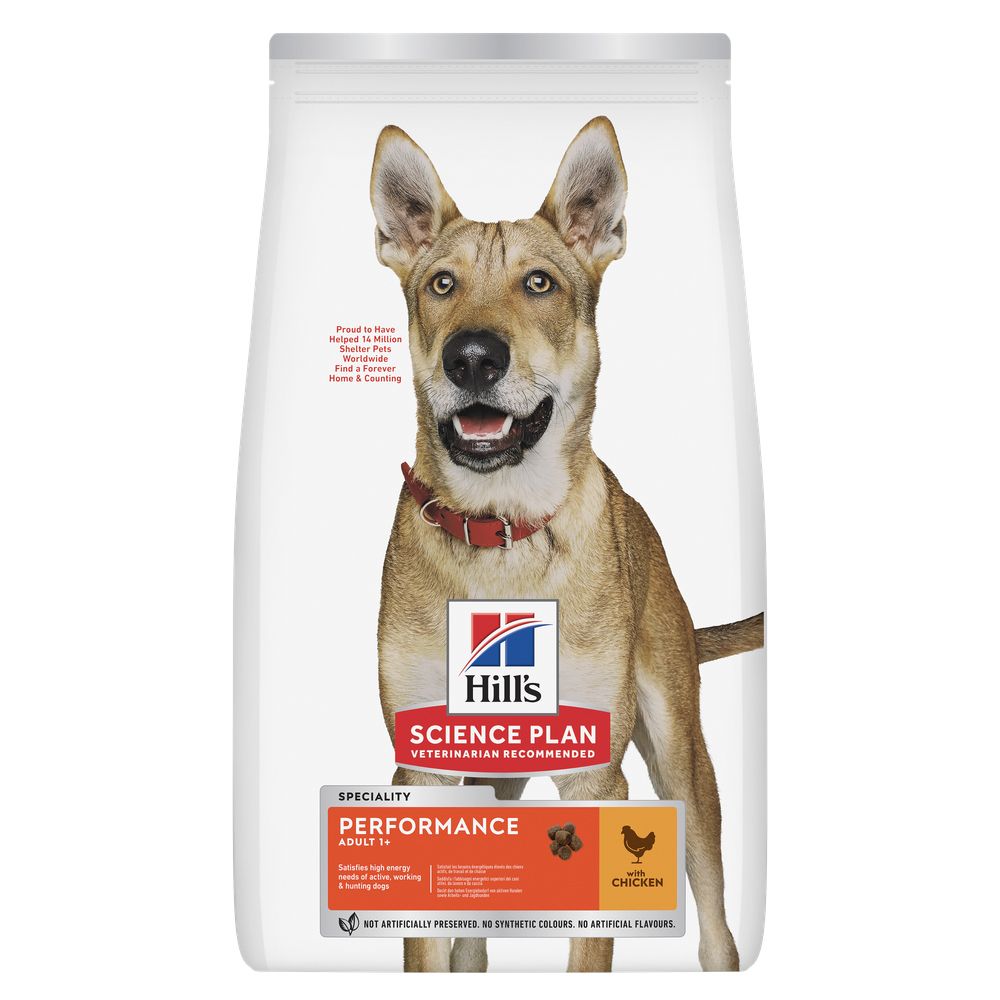 2 x 14kg Adult 1+ Performance mit Huhn Hill's Science Plan Hundefutter trocken