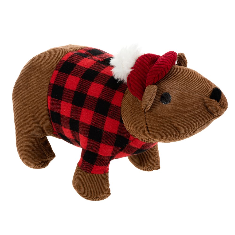 Lumberjack Bear Dog Toy - 1 Toy