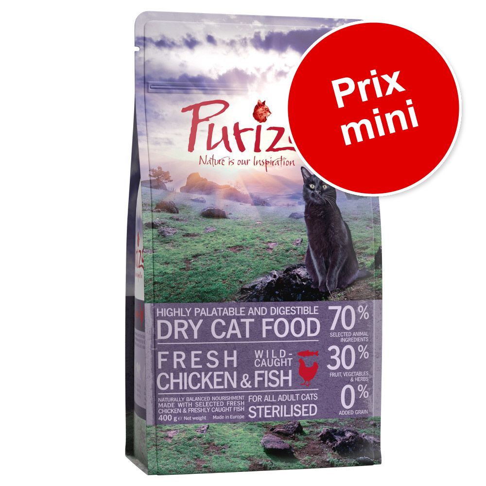 400g Adult cerf, poisson Purizon croquettes pour chat