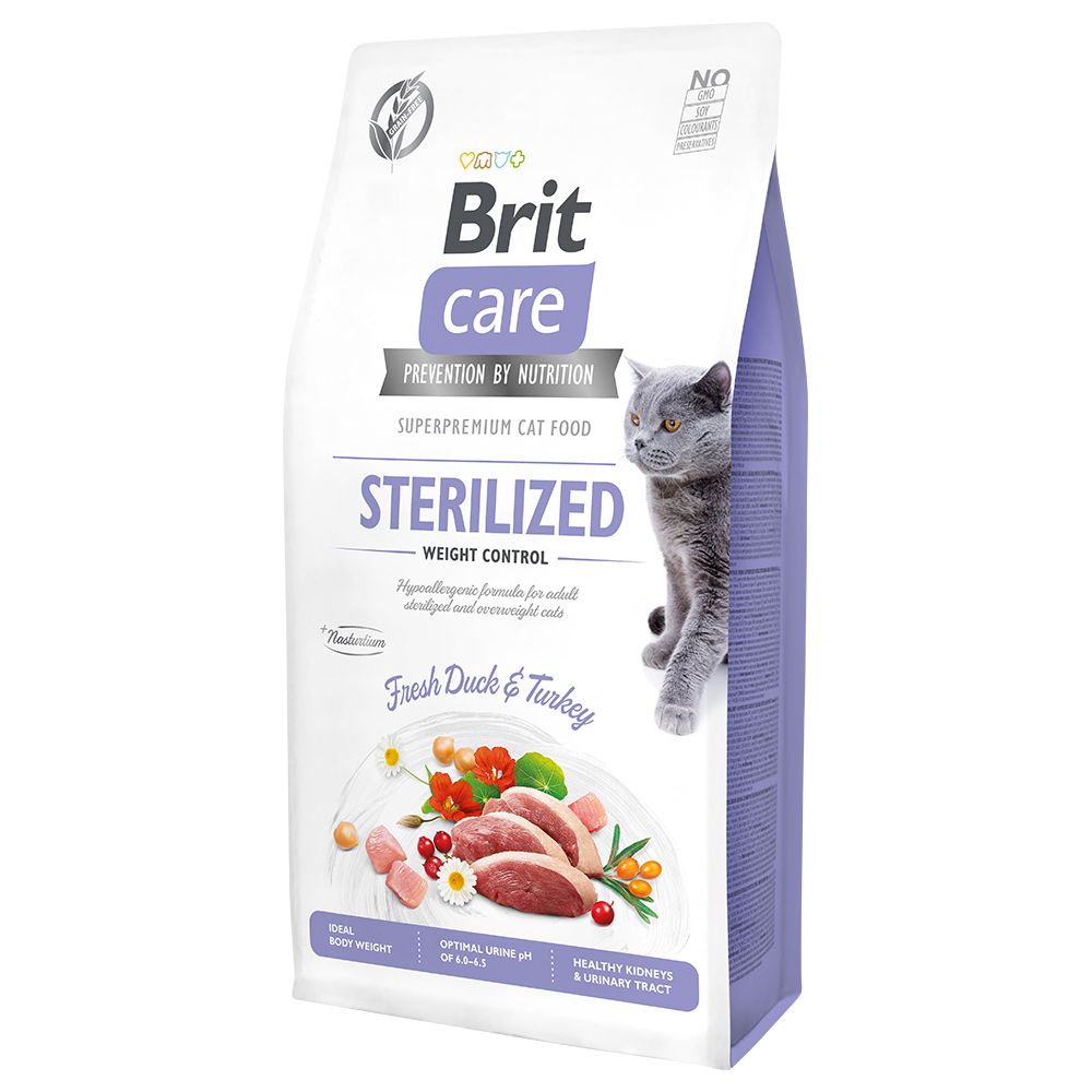 Brit Care Grain-Free Sterilized Weight Control pour chat - 2 x 7 kg