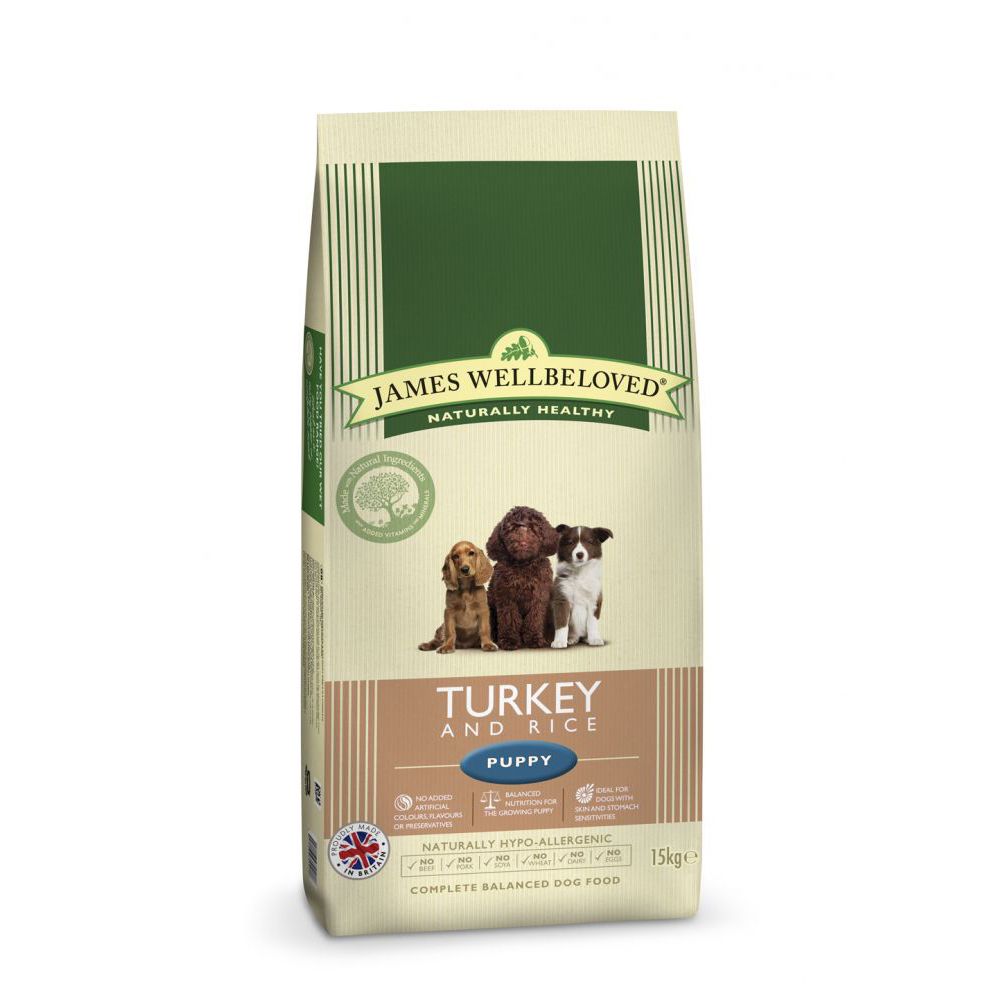 James Wellbeloved Puppy Curcan & orez - 15 kg