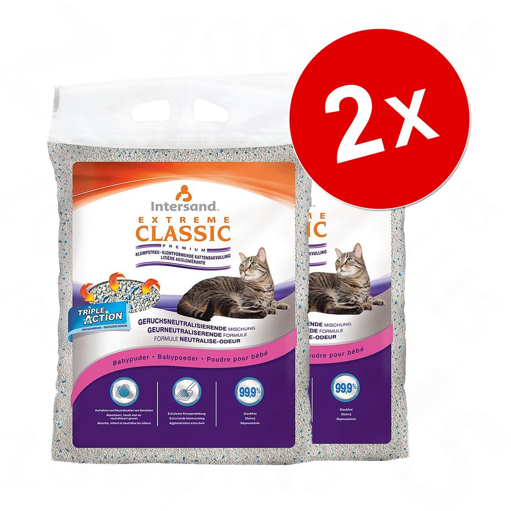 Lot économique litière Extreme Classic, 2 x 15 kg - Extreme Classic senteur lavande