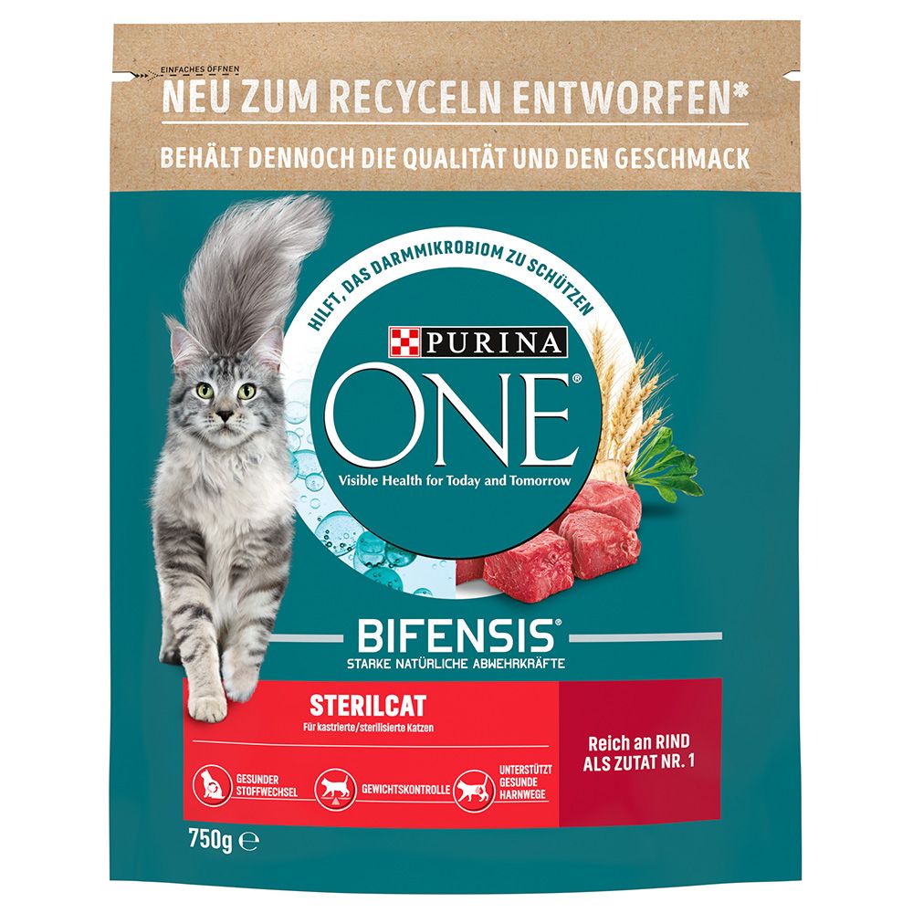 2x 9,75kg Sterilcat Rind PURINA ONE Trockenfutter für Katzen